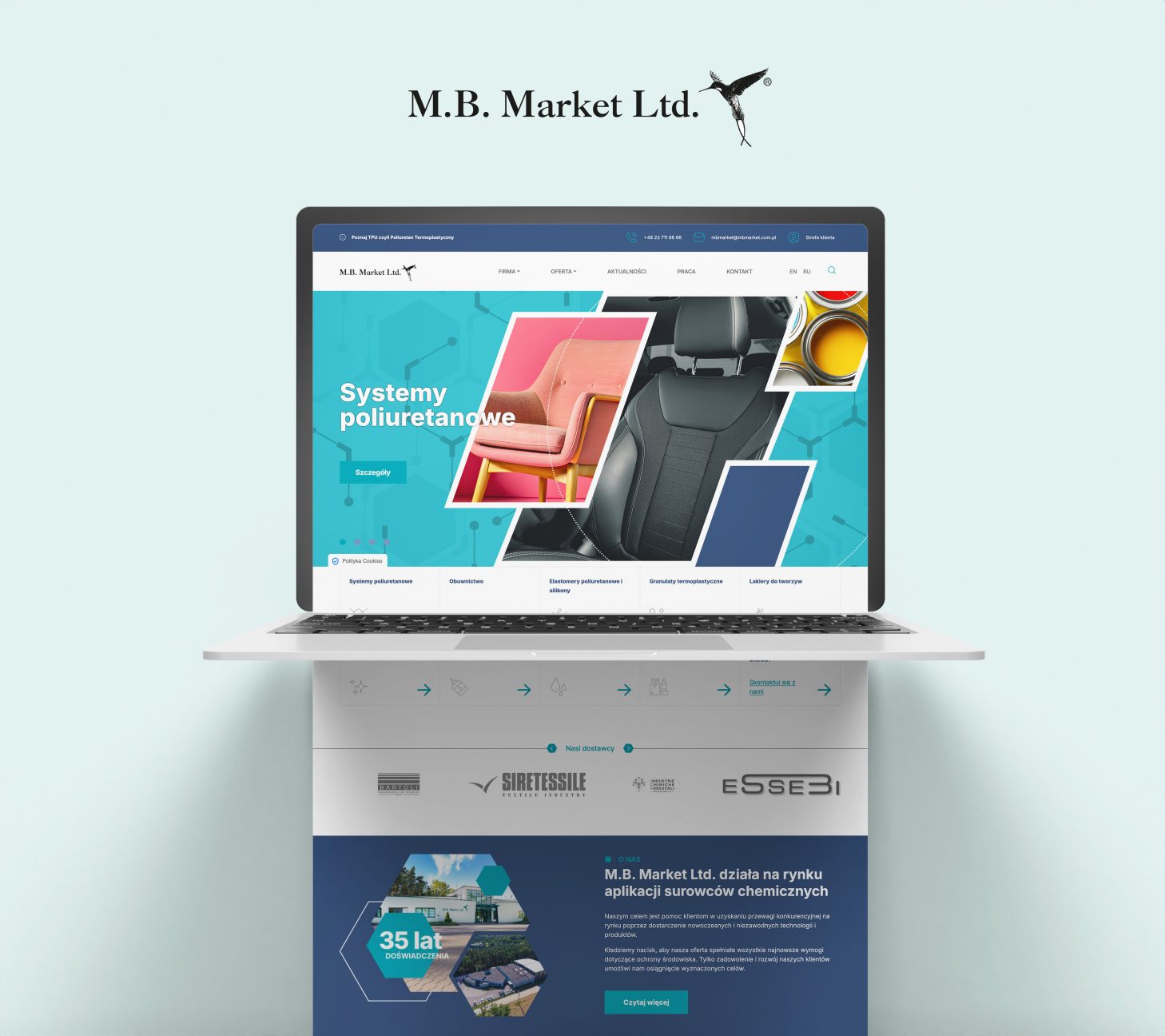 Strona WWW dla M.B. Market Ltd.