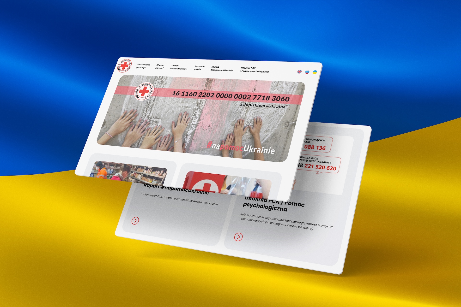 Strona internetowa dla Polskiego Czerwonego Krzyża