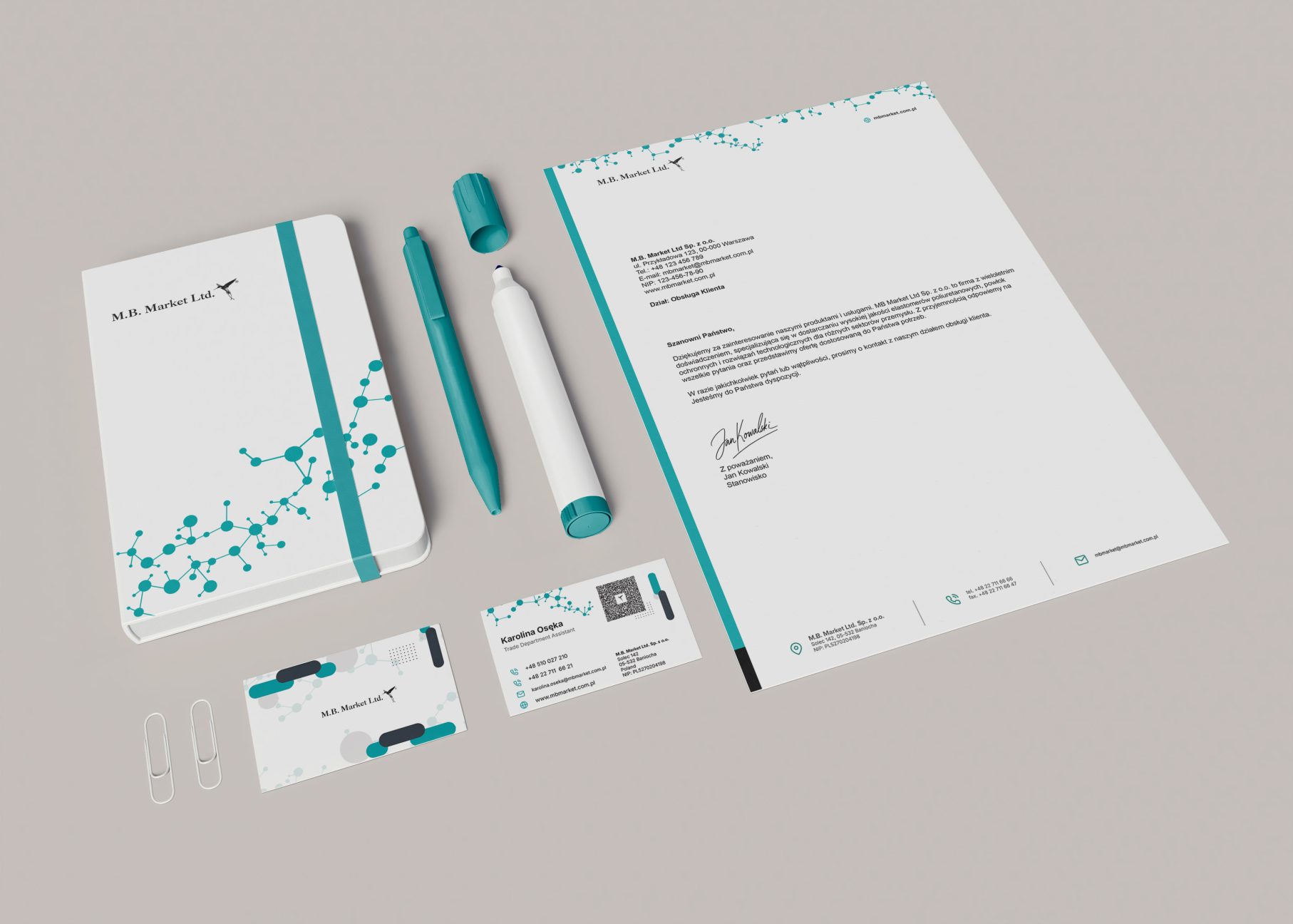 Projekt materiałów do identyfikacji wizualnej