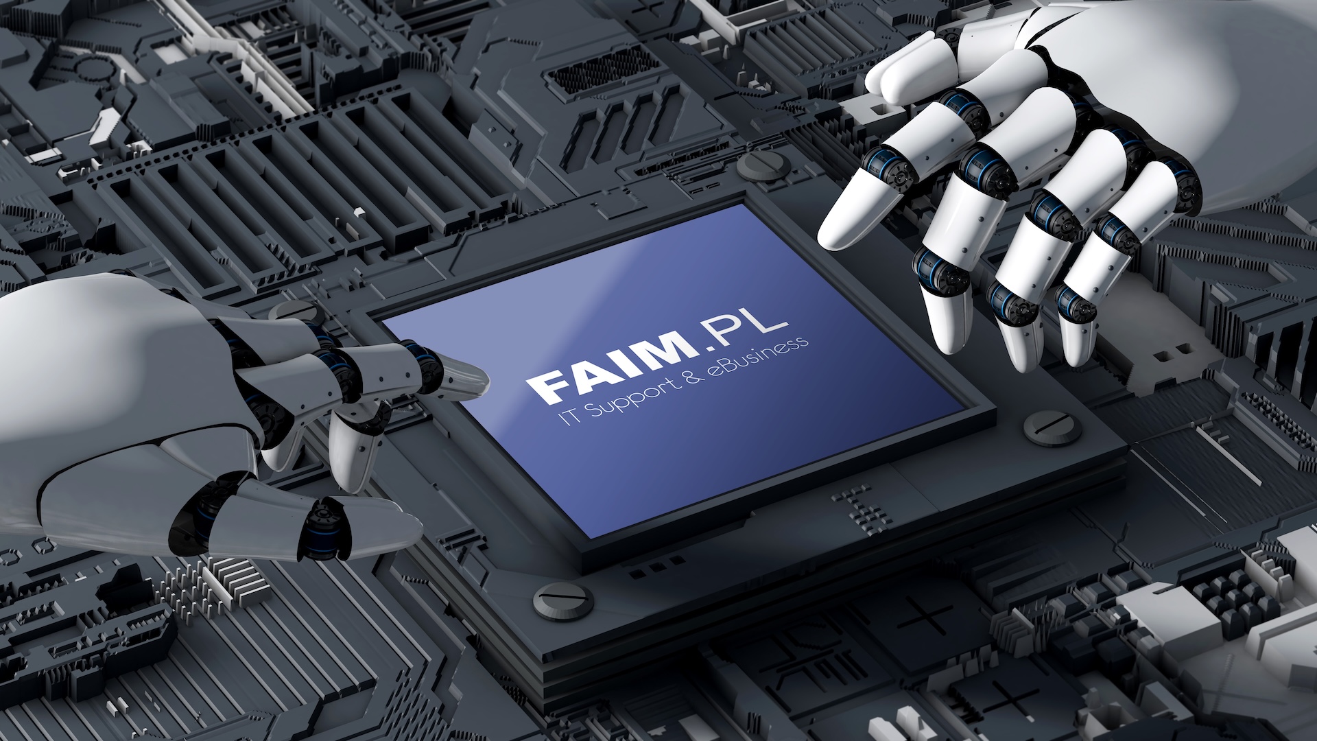 Logo FAIM.pl na mockupie