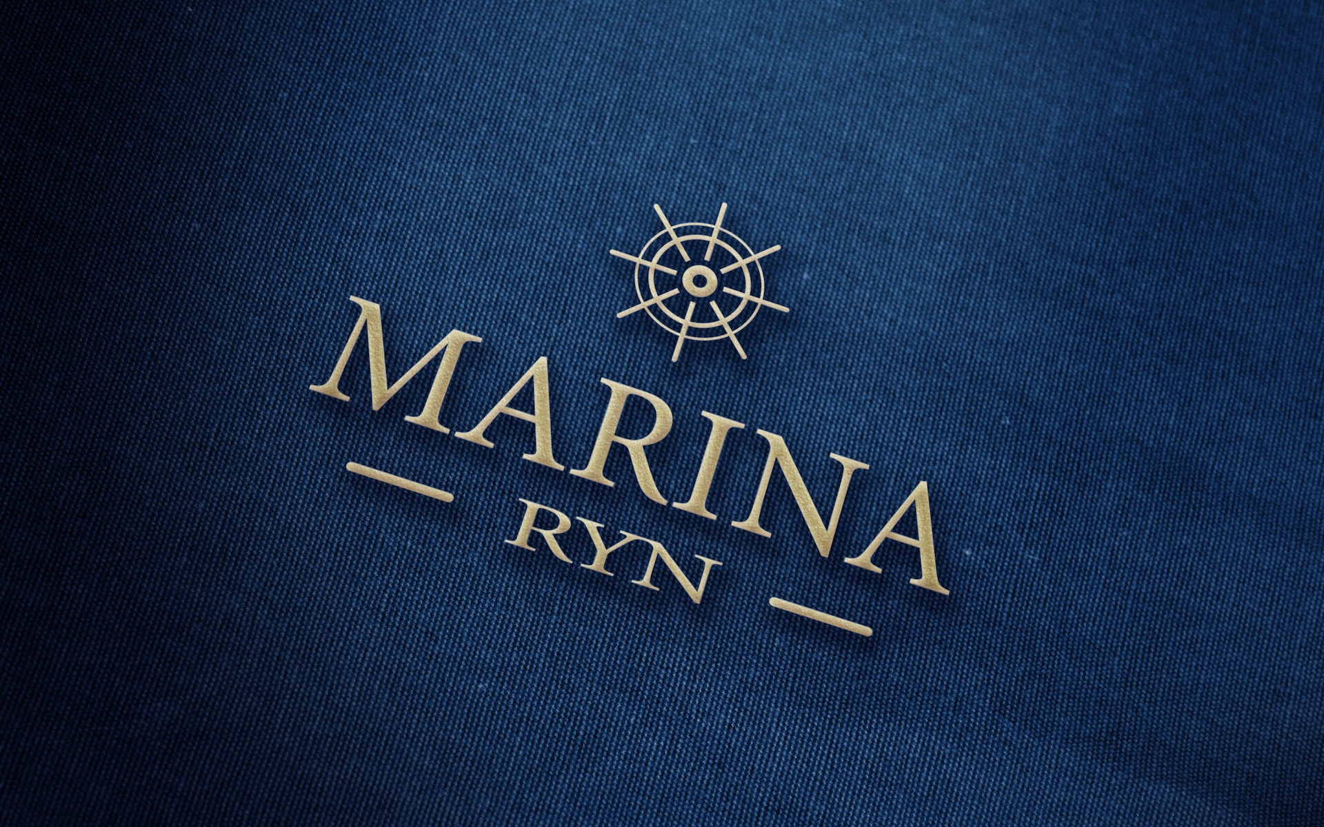 Projekt logo inwestycji deweloperskiej Marina Ryn