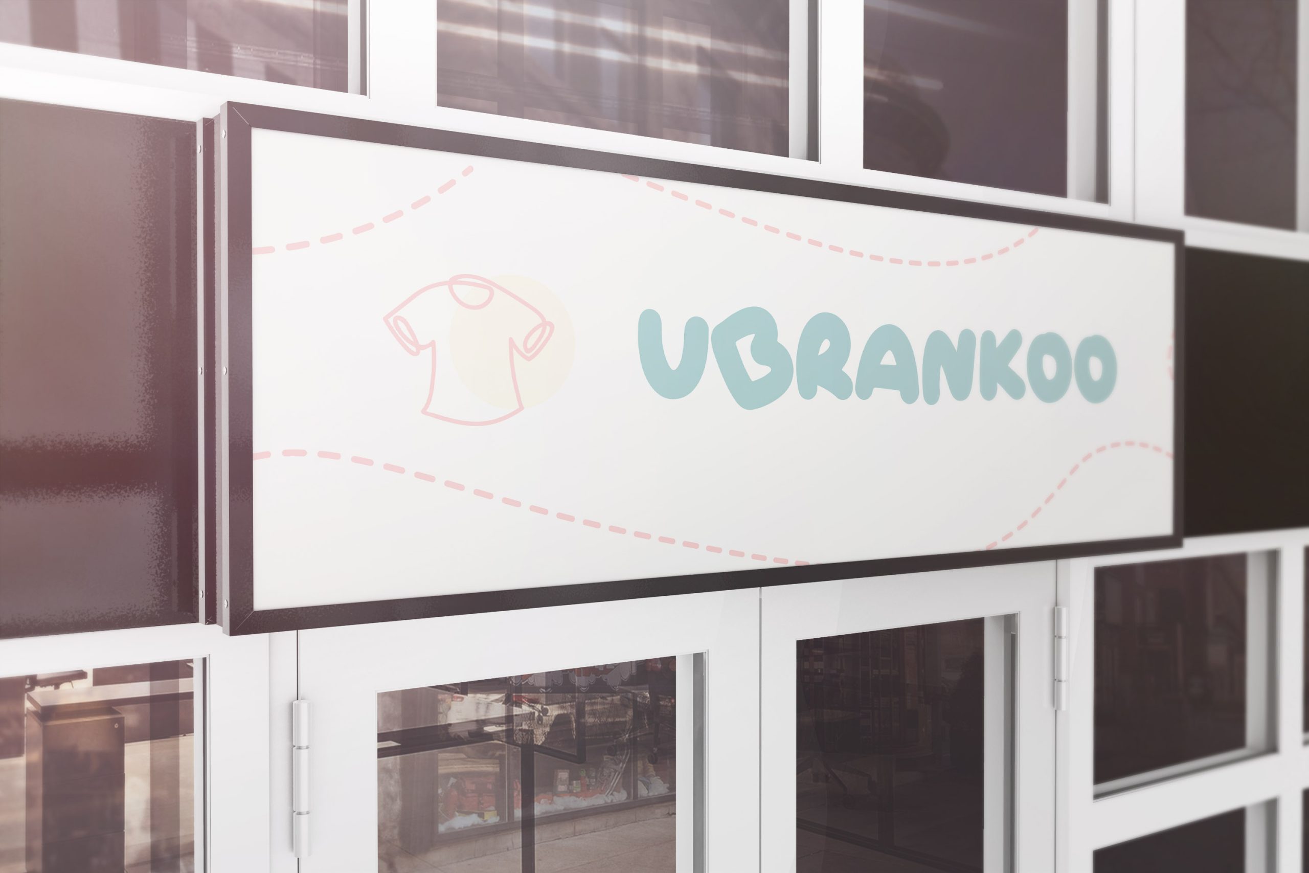 Reklama zewnętrzna dla butiku Ubrankoo