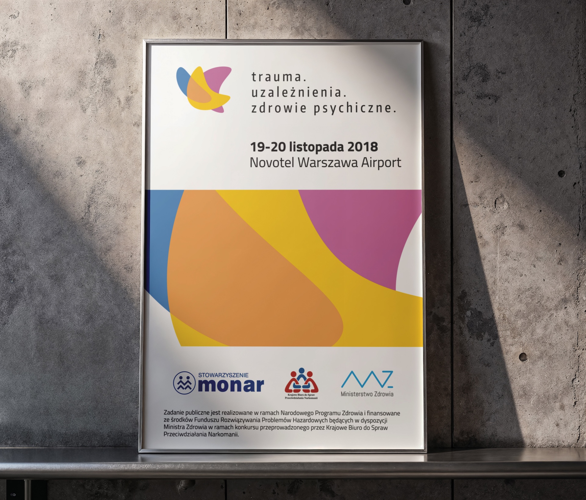 
Plakat Trauma. Uzależnienia. Zdrowie psychiczne